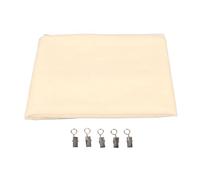 Wedding Arch Draping Fabric, Sheer Fabric for Wedding Arch Drapes, Romantic Elegance Chiffon Fabric with 5 Clips, 4.9x7ft Tulle Fabric for Wedding Ceremony Party Ceiling Decor and (Beige)