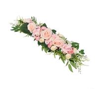 Wedding Arch For Decoration with Artificial Rose Flower Swag, Handcrafted Silk Cloth and Wire Floral Arrangement for Weddings and Indoor/Outdoor Use (pink)