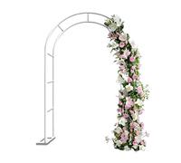 Wedding Arch, Garden Trellis for Climbing Roses, Elegant Archway for Events, Parties & Anniversaries, White, 140cm x 230cm (4.6ft x 7.5ft)