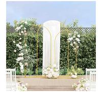 Wedding Arch Gold Steel 120x40x217cm Powder Coated Indoor OutdoorDecor Rustproof