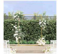 Wedding Arch Gold Steel 150x49.5x200 cm Outdoor Modern Garden Ceremony Backdrop