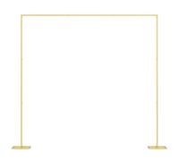 Wedding Arch Gold Steel 338 x 35 x 300 cm Freestanding for Garden Patio with Elegant Design as Rose Arch Pergola Trellis Trellis Arbor Decoration