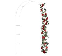 Wedding Arch Stand Arch 240.0cm Wedding Arche Metal Garden Trellis Stand Climbing Plant Sturdy DIY Frame for Birthday Party Decoration(White)