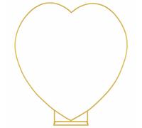 Wedding Arch Gold Steel Heart Shape 195x35x211cm Outdoor Durable Garden Assembly