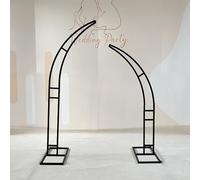 Wedding Arch Support Curved Floral e Backdrop Stand for Photos & Party Decorations Black 2.1m + 2.5m - Ideal for Birthdays & Celebrations