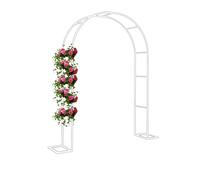 Wedding Archway For Climbing Plants Garden Arch Arbor For Ceremony Party DecorationMetal Patio Pergolatrellis With BaseCourtyardgarageWidth55"/95"/111"BlackWhiteGreen(White280X220x4
