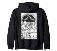 Wedding at Cana Art Water into Wine Traditional Catholic Zip Hoodie
