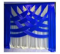Wedding backdrop 3x3.0M Ice Silk Transparent Wedding Backdrop Curtain Crossing Stage Background Drapery for Event Party Decoration(Color 3,H3xW6M)