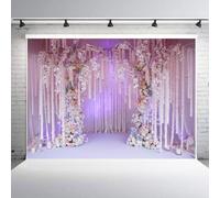 Wedding Backdrop, Birthday Backdrop Wedding Portrait Photos Children Studio Photography White With Lightweight Polyester Fiber Material For 7 (W-1819)