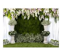 Wedding Backdrop, Birthday Backdrop Wedding Portrait Photos Children Studio Photography White With Lightweight Polyester Fiber Material For 7 (W-1492)