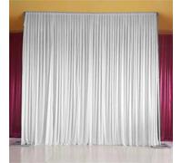 Wedding backdrop fabric Party Backdrop Curtain White Wedding Background Cloth for Decoration(3x3.0M)
