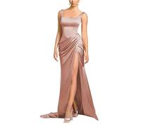 Wedding Ball Gowns for Women Plus Size Sleeveless Evening Party Prom Gowns YIAX73 Dusty Rose UK14