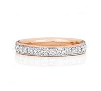 Wedding Band 18ct Rose Gold Diamond Eternity Ring WQ226R/I - - Size Q