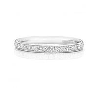 Wedding Band 18ct White Gold Diamond Eternity Ring WQ231W/I - - Size O