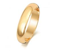 Wedding Band 18K D Shape 4mm-1.2 Wedding Ring WQ104L - - Size T