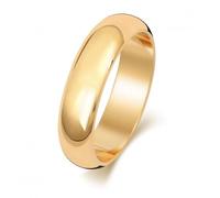Wedding Band 18K D Shape 5mm-1.45 Wedding Ring WQ105M - Refined - Size M