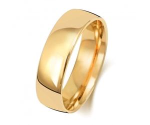 Wedding Band 18K Slight Court 6mm-1.5 Wedding Ring WQ116M - - Size X