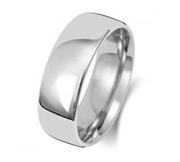 Wedding Band 18K Slight Court 7mm-1.5 Wedding Ring WQ117WM - - Size T