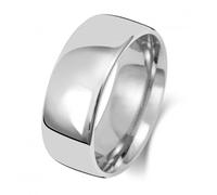 Wedding Band 18K Slight Court 8mm-1.25 Wedding Ring WQ118WL - - Size R
