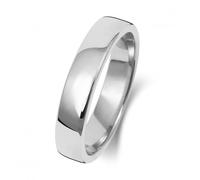 Wedding Band 18K Soft Court 4mm-1.2 Wedding Ring WQ134WL - - Size M
