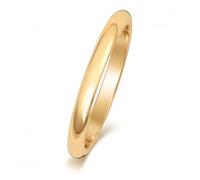 Wedding Band 9ct D Shape 2mm Wedding Ring W101M - Signature - Size S