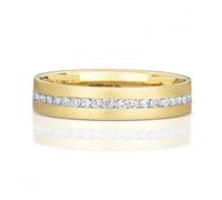 Wedding Band 9ct Diamond Wedding Ladies 1/2 Et 4.0mm Ring RD717 - Size L