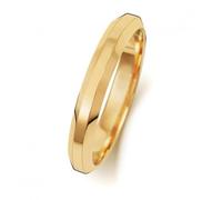Wedding Band 9ct Gold Wedding Bevelled Edge Ring W143H - - Size M