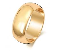 Wedding Band 9K D Shape 8mm-1.25 Wedding Ring W108L - Modern - Size Y