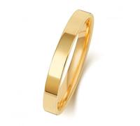 Wedding Band 9K Flat Court 2.5mm-1.7 Wedding Ring W122H - - Size U