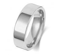 Wedding Band 9K Flat Court 6mm-1.80 Wedding Ring W126WH - - Size P