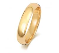 Wedding Band 9K Trad Court 4mm Wedding Ring W164H - Exclusive - Size U
