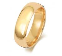 Wedding Band 9K Trad Court 6mm-1.5 Wedding Ring W166M - - Size Q