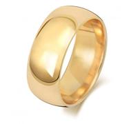 Wedding Band 9K Trad Court 8mm Wedding Ring W168H - Elegant - Size U