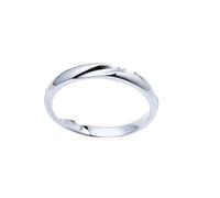 Wedding Band for Man Sterling Silver Ring for Women 9K White Gold Polish Size V 1/2 Solid Not Plated Fashion for Sister Birthday Jewelry