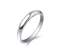 Wedding Band for Man Women Sterling Silver Rings 9K White Gold Polish Size R 1/2 Solid Not Plated Fashion for Men Wedding Jewelry