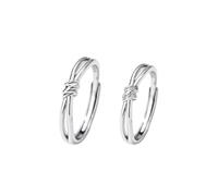 Wedding Band for Women Sterling Silver Rings 999 Knot Adjustable Fashion for Couple Men Sister Christmas Jewelry