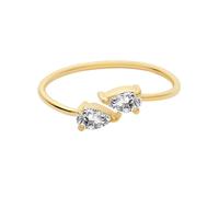 Wedding Band Gold Ring, Engagement Rings Women 14K Yellow Gold Moissanite 3X5mm Pear Shape Adjustable Band for Proposal Jewelry Size H 1/2