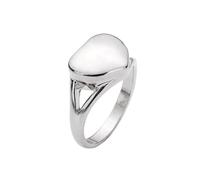 Wedding Band Heart Shaped Memorial Ring For Remembering Loved Ones Elegant Keepsake Jewelry Thoughtful To Memories (White, A)