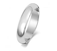 Wedding Band Platinum D Shape 4mm-1.45 Wedding Ring WP104M - - Size Y