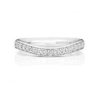 Wedding Band Platinum Diamond Wave Ring WP248/I - Exclusive - Size O