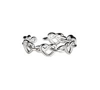 Wedding Band To My Daughter To My Mom Braided Chain Linked Ring Woman Day Gift Ring (Silver, One Size)