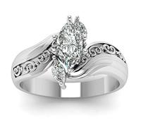 Wedding BandRing, Favorite Things Presents for Women Vintage Luxury Ring Silver Plated with Cubic Zirconia