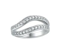 Wedding Bands 14K White Gold, Simple Promise Rings Wrap with Diamond Au585 White Gold Band Ring Size P 1/2