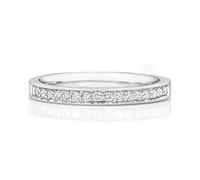 Wedding Bands Exquisite 18ct White Gold Diamond Eternity Ring - Size P
