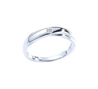 Wedding Bands for Him Platinum, Trendy Rings White Diamond 0.06ct Silver Jewelry Pt950 Size V 1/2