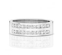 Wedding Bands Luxury 9ct White Gold Diamond Eternity Ring - Size S
