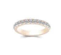 Wedding Bands Ring Moissanite Band Art Deco Yellow 9K Gold with Round Moissanite Size T 1/2 Elegant for Sister Engagement Jewelry