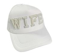 Wedding Baseball for Bride & Groom Pearl Letter Bridal Shower Baseball Hat Bachelorette Party Engagement Bride Groom Couples Hats
