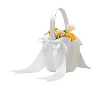 Wedding Basket - Flower Girl Basket | Willow Basket with Handle | Western Rustic Romantic Activities Flower Leaves Candy Baskets Decorative Eggs Candy Baskets for Gifts Approx
