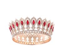 Wedding Birthday Party Full Diamonds Crown Baroque Queen Round Headdress Headpiece Photo Props Gift, Silver, Moissanite